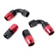 AN-8 AN8 90° Deg Swivel Fuel Oil Gas Line Hose End Fitting Adapter BLACK/RED