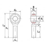 SA PK rod end Bearing